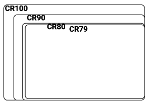 Card Size CR80 CR79 CR90 CR100